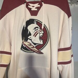 Colosseum Cream and Maroon Hoodie